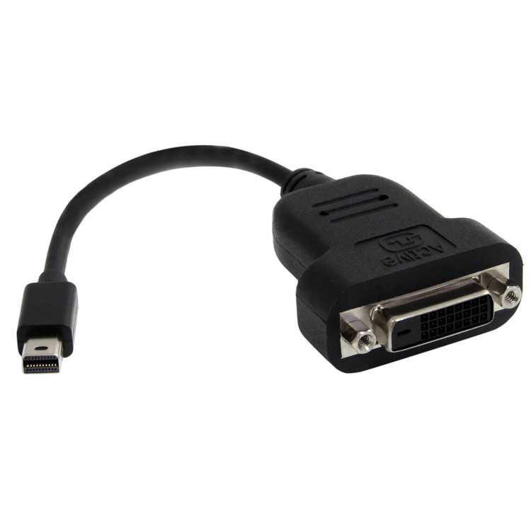 Startech Com Ltd Mdp2dvis Mini Displayport Dviアクティブ変換アダプタ ミニディスプレイポート Mini Dp オス Dvi D 25ピン メス アクティブ変換ケーブル 1920x1200 ブラック 代引不可 送料無料 Ice Org Br