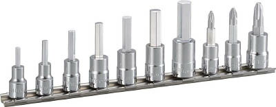 ＴＯＮＥ ヘキサゴンソケットセット（ホルダー付）インチサイズ １０ｐｃｓ HHB210【送料無料】
