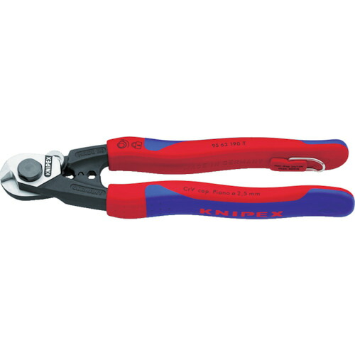 KNIPEX ワイヤーロープカッター 落下防止 190mm 9562190TBK【送料無料】