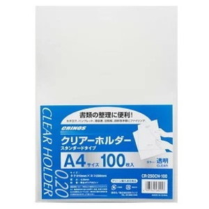 【単品10個セット】 日本クリノス クリアーホルダー トウメイ 100マイ (CR-250CN-100)【送料無料】｜リコメン堂ホームライフ館