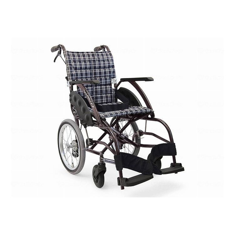 カワムラサイクル WAVIT ソフトタイヤ軽量介助 WA16 40S 濃紺チェック 40 WA16-40S(代引不可)【送料無料】