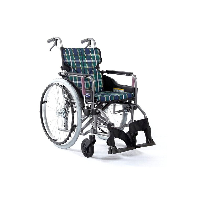 カワムラサイクル モダンAstyle 背折れ自走用 KMD-A22-40-SH 緑チェック(A9) 座幅40-前座47cm 車いす 車椅子 車イス キャリー 車 移動 介護 補助(代引不可)【送料無料】|リコメン堂ホームライフ館