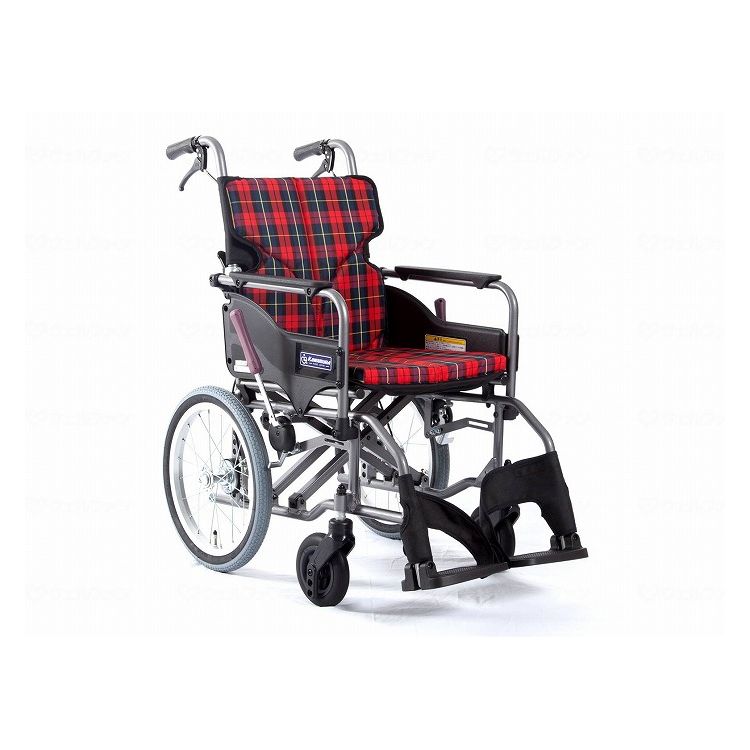 カワムラサイクル モダンAstyle 背折れ介助用 KMD-A16-42-M 赤チェック(A10) 座幅42-前座43cm 車いす 車椅子 車イス キャリー 車 移動 介護 補助(代引不可)【送料無料】|リコメン堂ホームライフ館
