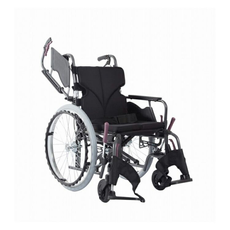 人気が高いカワムラサイクル モダンBstyle 自走用 22インチ中 高床 N19黒 ポリエステル座幅40-前座43cm 車いす 車椅子 車イス キャリー 車 移動 介護 補助 代引不可リコメン堂ホームライフ館