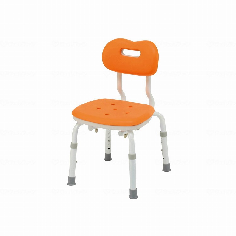 パナソニックエイジフリー シャワーチェア [ユクリア] コンパクト スツール背付N オレンジ(代引不可)【送料無料】｜リコメン堂ホームライフ館