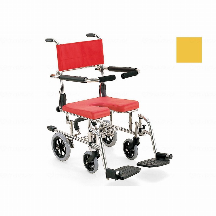 カワムラサイクル シャワー用(高さ調整式)KS10・標準/クリあり/イエロー/前座高380mm イエロー 前座高380mm KS10 501194 280 11713(代引不可)【送料無料】|リコメン堂ホームライフ館