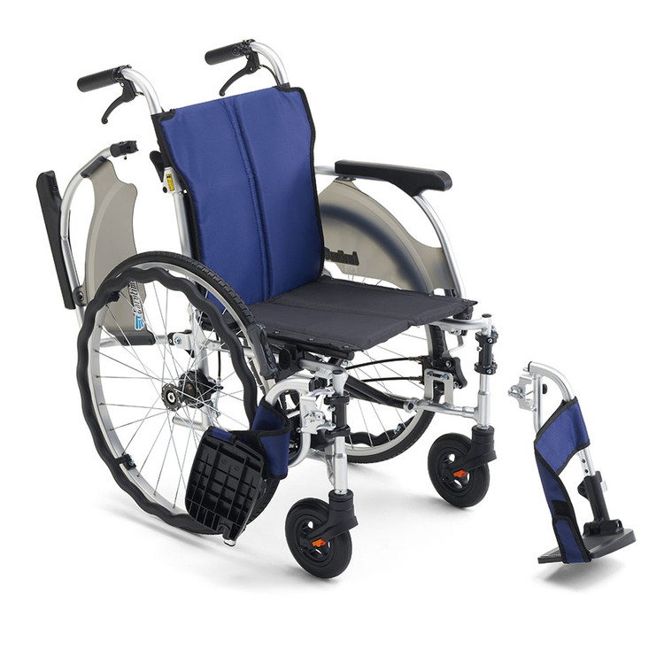 ミキ 車いす 自走式 CRT-SGつづき物 ワンハンドブレーキ自走CRT-SG-7 A-16紺 42 517741 8061 420(代引不可)【貨物輸送無料】