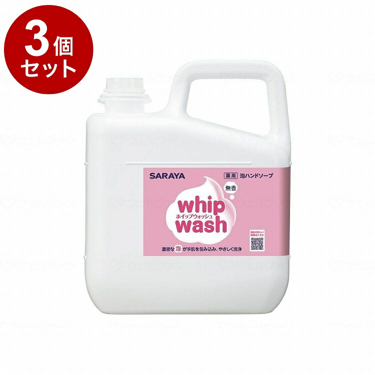 【単品3個書き割り】【法人制限事項】サラヤ ホイップウォッシュ 無香 5kg/容れもの/5kg 容れもの 5kg 23453 975129 1008 11455(代引不可)【貨物輸送無料】