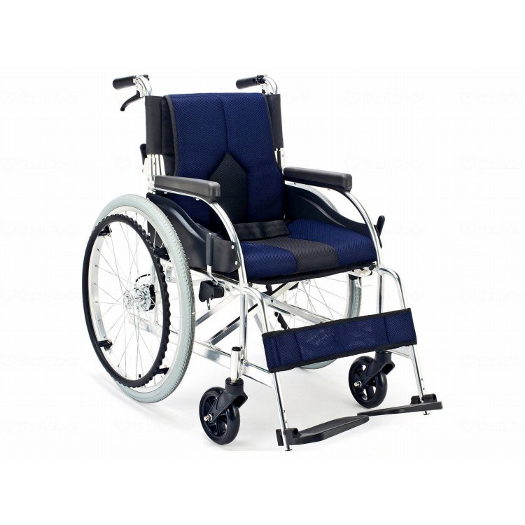 マキテック 車いす カラーズ 自走型/ネイビー/40(代引不可)【送料無料】|リコメン堂ホームライフ館