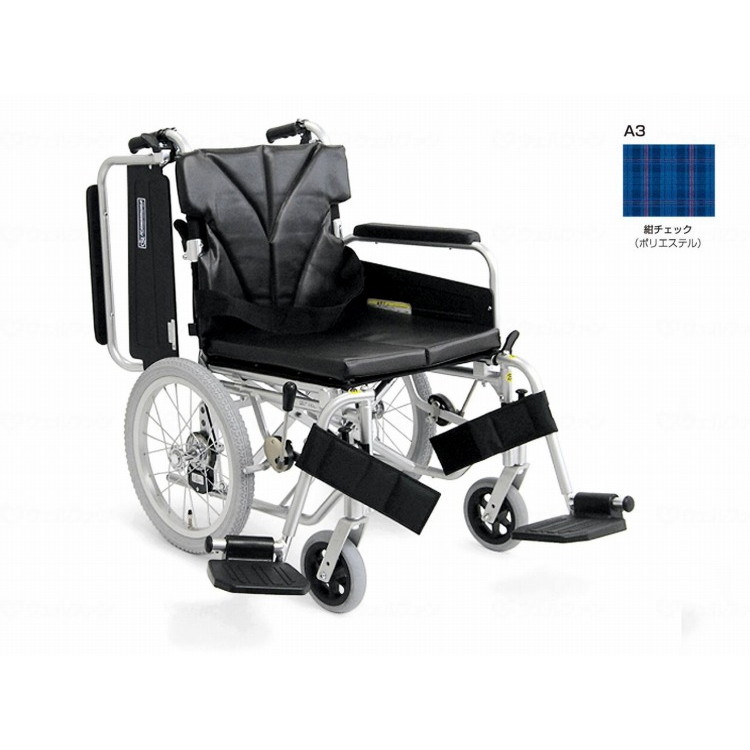 カワムラサイクル 簡易モジュール介助用 中床KA816-38B-M/紺チェック(A3)/38(代引不可)【送料無料】