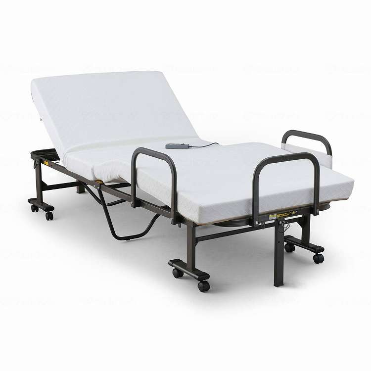 【法人制限事項】 アイリスオーヤマ 折りたたみ電動リクライニング臥榻 OTB-BDH/-/-(代引不可)【貨物輸送無料】