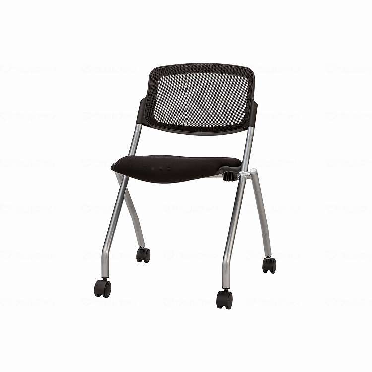 【法人限定】 井上金庫販売 平行スタックチェア メッシュ/ブラック/-(代引不可)【送料無料】