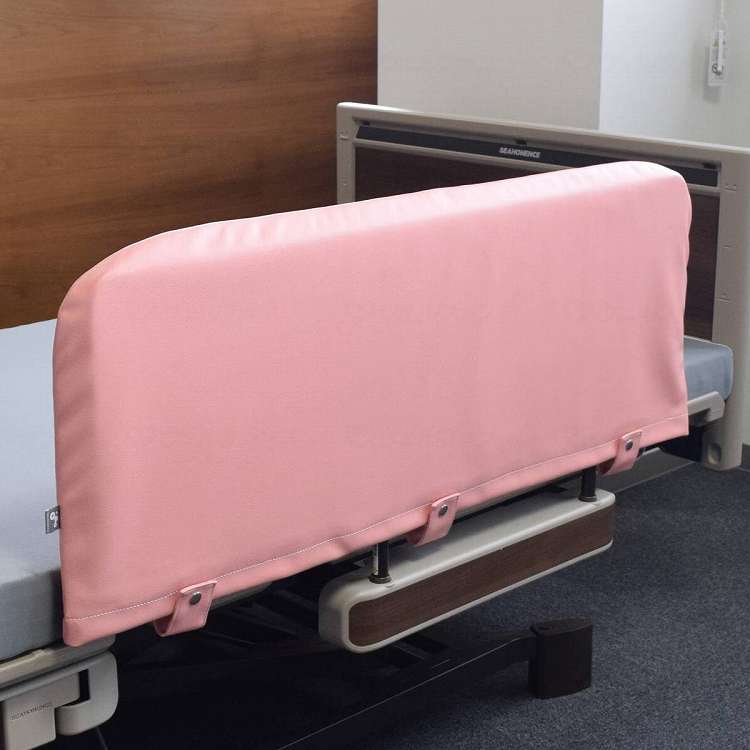風変わり御召しもの サイドレールクッションカバー(片面)/さくら色/L(代引不可)【貨物輸送無料】