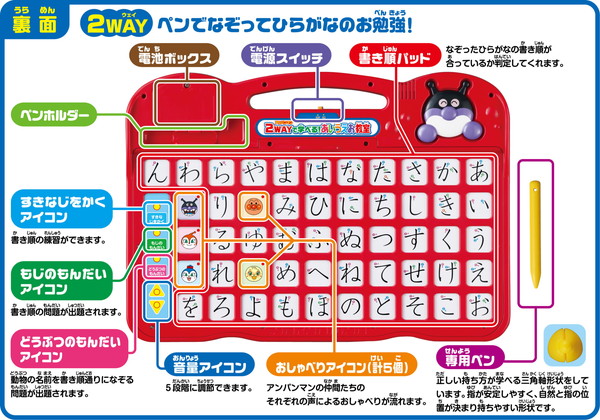 市場 アンパンマン 2WAYで学べる アガツマ あいうえお教室