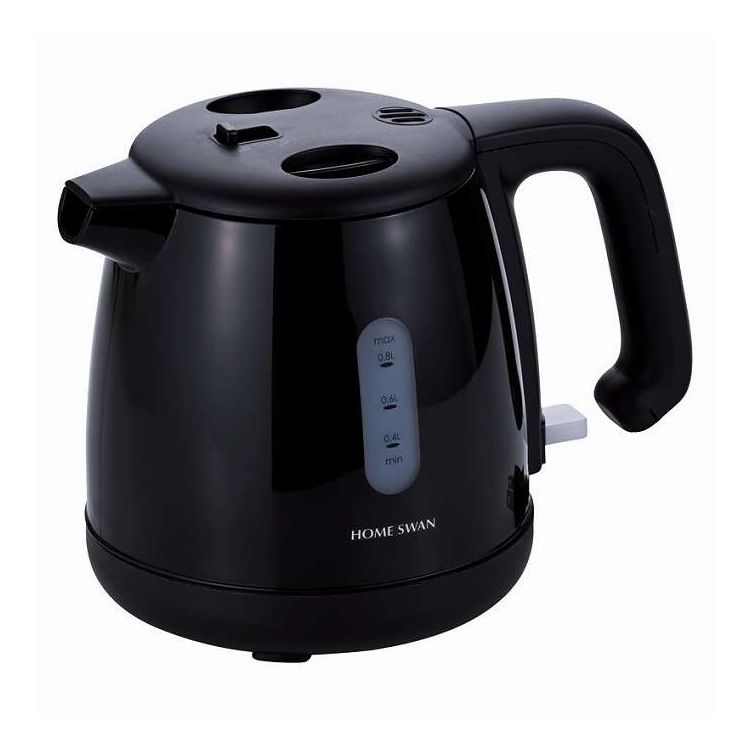 HOME SWAN 転倒漏れ防止機能付き電気ケトル800ml ブラック SYK-08(K) プレゼント ギフト お祝い(代引不可)【送料無料】