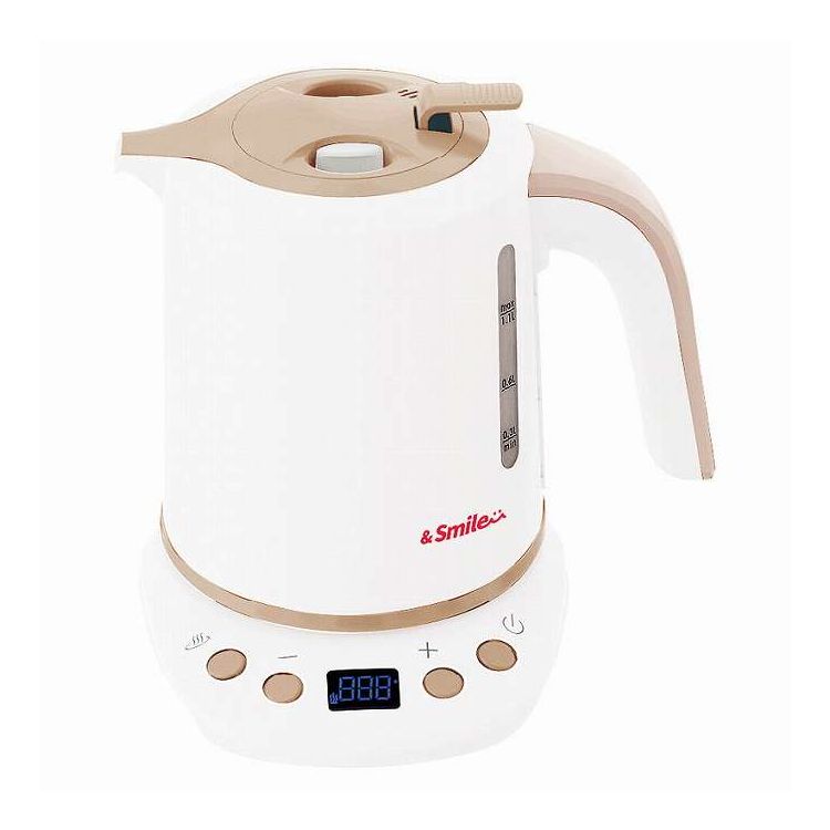 &smile 倒れてもこぼれにくい温度調整電気ケトル1リットル AS-102 プレゼント ギフト お祝い(代引不可)【送料無料】
