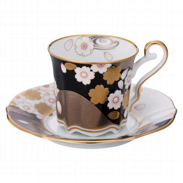 ノリタケ あやみなも コーヒー碗皿 4939-1J/T52506 夜桜金銀彩(代引不可)【送料無料】 17,899円