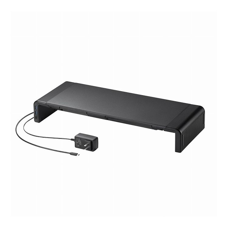サンワサプライ USB Type-C接続ハブ付き机上ラック MR-LC210CHBK(代引不可)【送料無料】