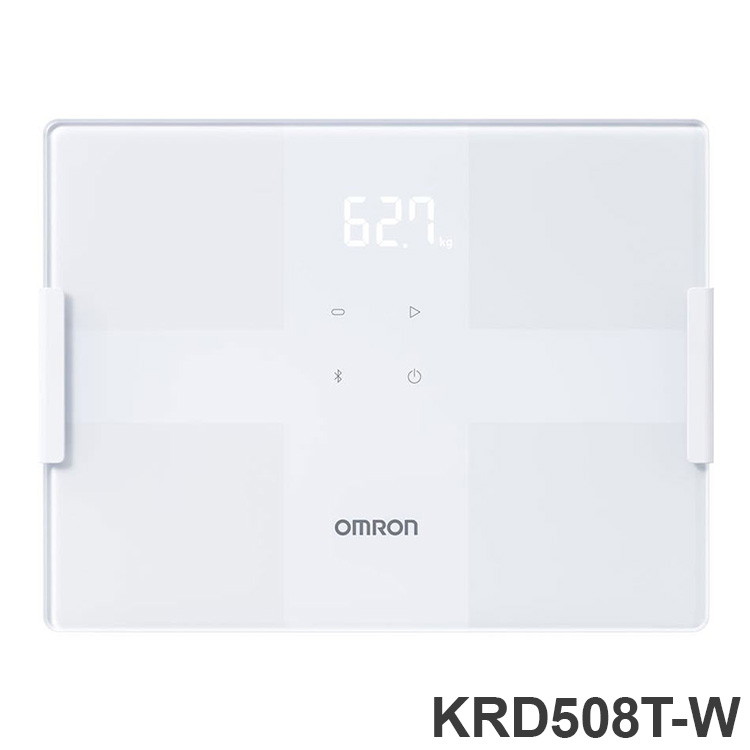 オムロン 体重体組成計 カラダスキャン ホワイト KRD508T-W 体重管理 アプリ LED 体組成計 健康管理 習慣 健康【送料無料】|リコメン堂ホームライフ館