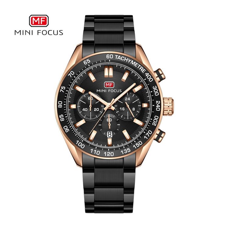MINI FOCUS 0403G ミニフォーカス メンズ 腕時計 クロノグラフ MF0403G-03 ブラック【送料無料】
