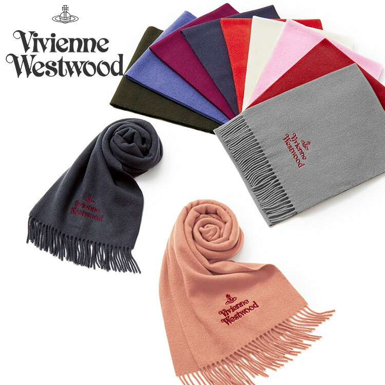 Vivienne マフラー Westwood ヴィヴィアンウエストウッド マフラー 新作 Vivienne シルバーロゴ ストール 新作 秋冬 ラッピング 送料無料 リコメン堂ホームライフ館 送料無料 Vivienne Westwood ヴィヴィアンウエストウッド マフラー レディース メンズ 秋冬 新作