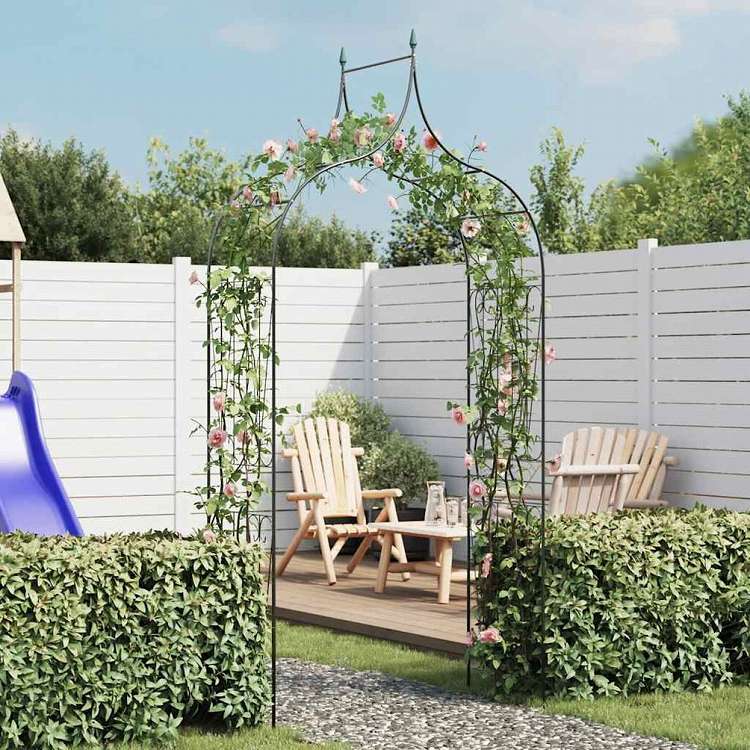 vidaXL ガーデンアーチ スパイクデザイン ダークグリーン つる性植物用ホーム&ガーデン 芝&ガーデン アウトドアリビング アウトドアストラクチャー ガーデンアーチ・トレリス・アーバー・ぺルゴラ(代引不可)