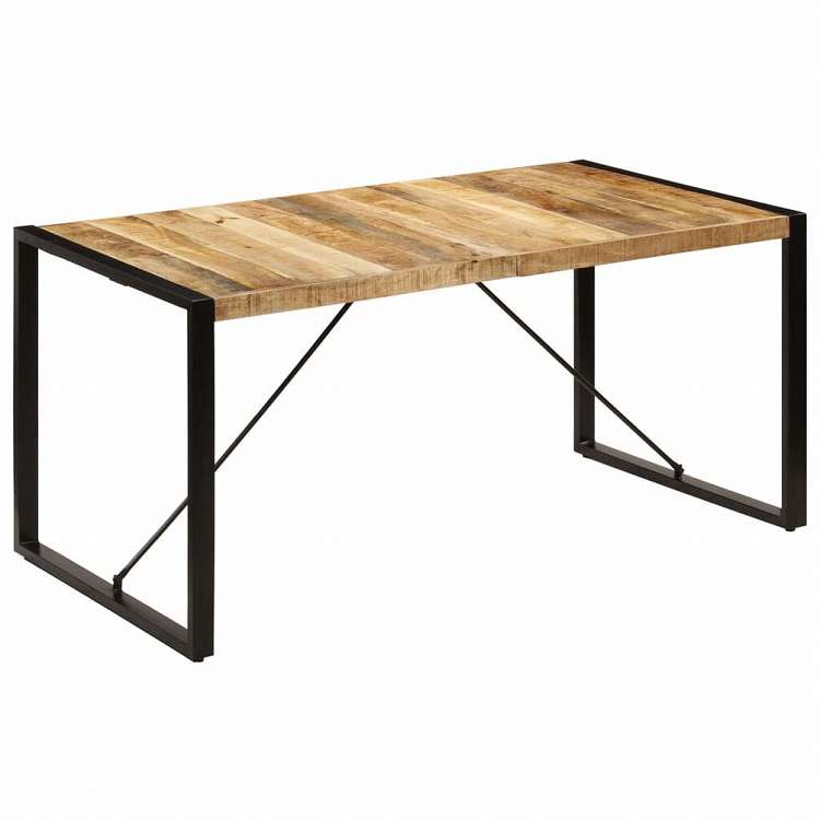 vidaXL ダイニングテーブル 160x80x75 cm マンゴー無垢材家具 テーブル キッチン・ダイニングルームテーブル(代引不可)｜リコメン堂ホームライフ館