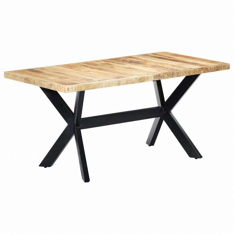 vidaXL ダイニングテーブル 160x80x75cm マンゴー無垢材 (粗目)家具 テーブル キッチン・ダイニングルームテーブル(代引不可)｜リコメン堂ホームライフ館