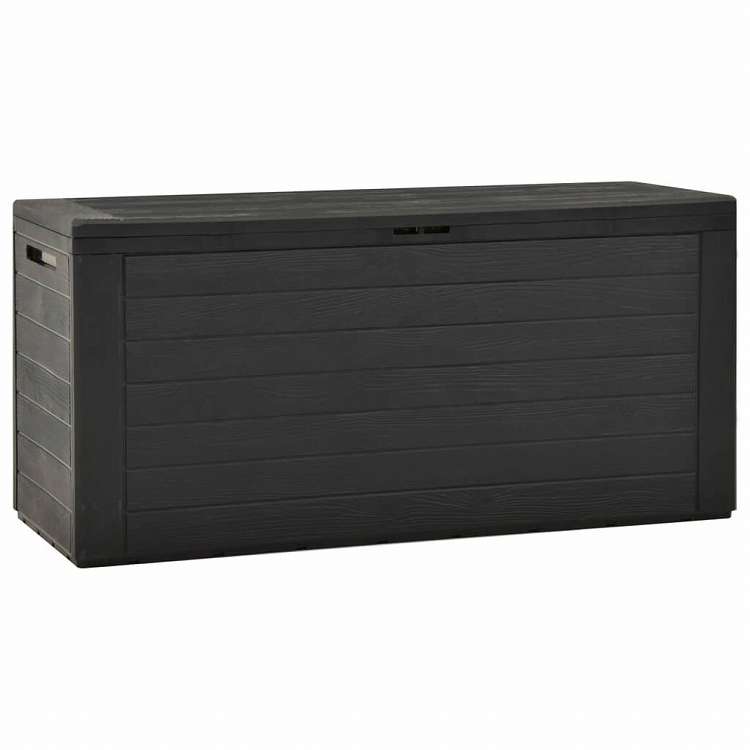 vidaXL ガーデン収納ボックス アントラシート 116x44x55 cm家具 アウトドア家具 屋外収納ボックス(代引不可)|リコメン堂ホームライフ館