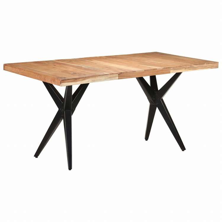 vidaXL ダイニングテーブル 160x80x76cm アカシア無垢材家具 テーブル キッチン・ダイニングルームテーブル(代引不可)｜リコメン堂ホームライフ館