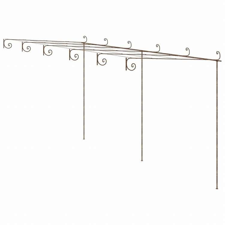 vidaXL ガーデンパーゴラ アンティークブラウン 6x3x2.5m 鉄製ホーム&ガーデン 芝&ガーデン アウトドアリビング アウトドアストラクチャー ガーデンアーチ・トレリス・アーバー・ぺルゴラ(代引不可)|リコメン堂ホームライフ館