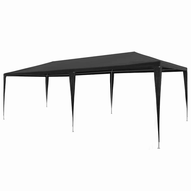 vidaXL パーティーテント 3x6m PE製 アントラシート ホーム&ガーデン 芝&ガーデン アウトドアリビング アウトドアストラクチャー キャノピー・ガゼボ