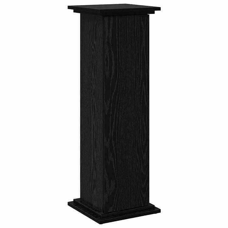 vidaXL ディスプレイスタンド ストレージ付き ドア付き ブラックオーク 31 x 30 x 90 cm エンジニアリングウッド ホーム&ガーデン 芝&ガーデン ガーデニング 植物スタンド