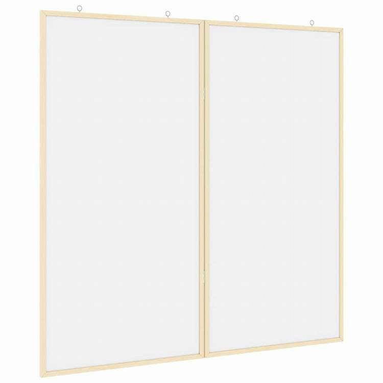 vidaXL 磁気ホワイトボード ホワイト 100 x 1.4 x 100 cm solid pine wood その他 オフィス用品 プレゼンテーション ディスプレイボード 掲示板