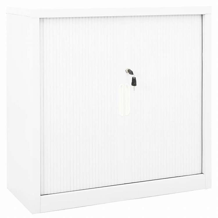 vidaXL スライドドアキャビネット ホワイト 90x40x90cm スチール家具 キャビネット&収納 収納キャビネット・ロッカー(代引不可)｜リコメン堂ホームライフ館