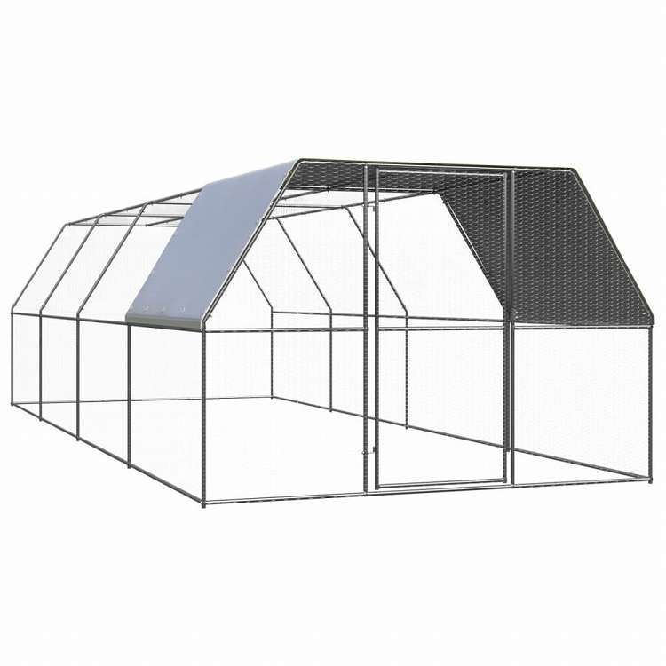 vidaXL 屋外鶏用ケージ 3x8x2 m 亜鉛メッキ鋼製動物&ペット用品 ペット用品 小動物用品 小動物 飼育・ケージ(代引不可)｜リコメン堂ホームライフ館