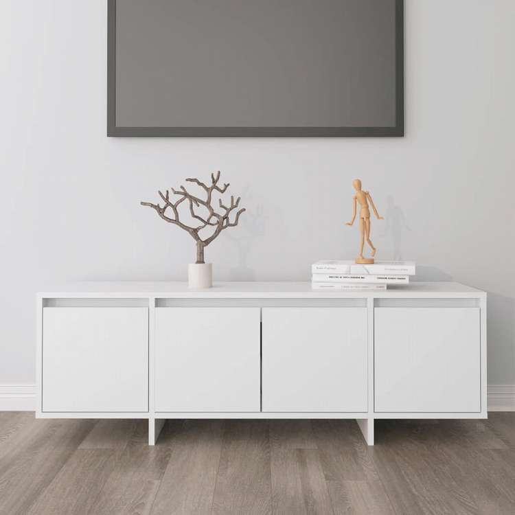 vidaXL TV押し込み 白いこと 120x35x40 珊 応用科学材木調度品 AV仕合わせ・テレビ受像機台(代引不可) テレビ台・ローボード-収納家具-インテリア・寝具・収納