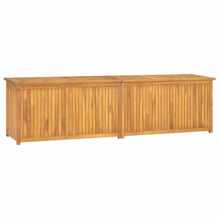 vidaXL ガーデン収納ボックス 200x50x55cm チーク無垢材家具 アウトドア家具 屋外収納ボックス(代引不可)｜リコメン堂ホームライフ館