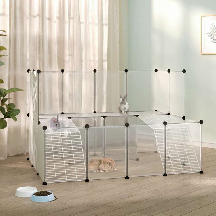 vidaXL 小動物ケージ 透明 143x107x93cm PP\u0026スチールAnimals \u0026 Pet Supplies ペット用品 小動物用品 小動物 飼育・ケージ(代引不可)
