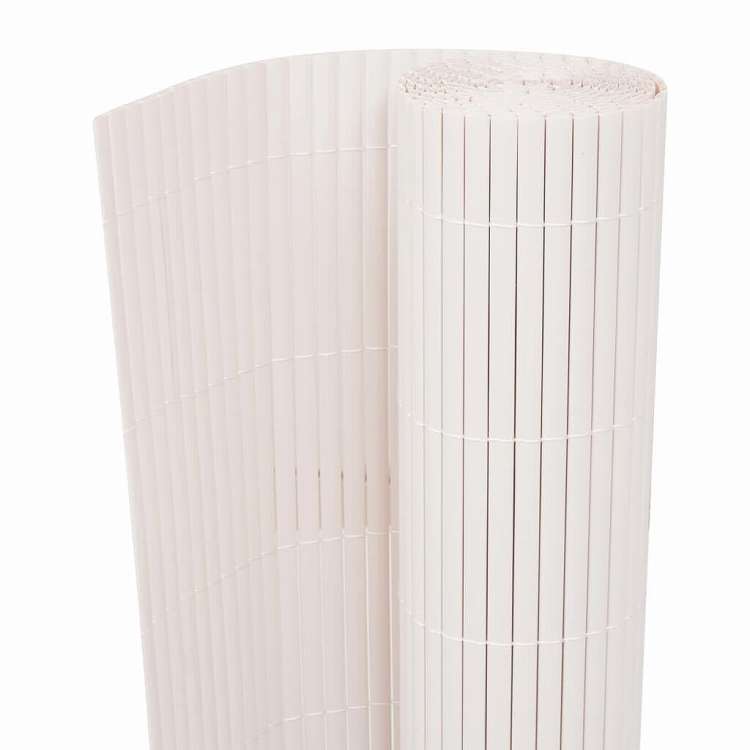 vidaXL ガーデンフェンス 両面タイプ PVC製 150x500cm グレー ハードウェア フェンス&バリア フェンスパネル