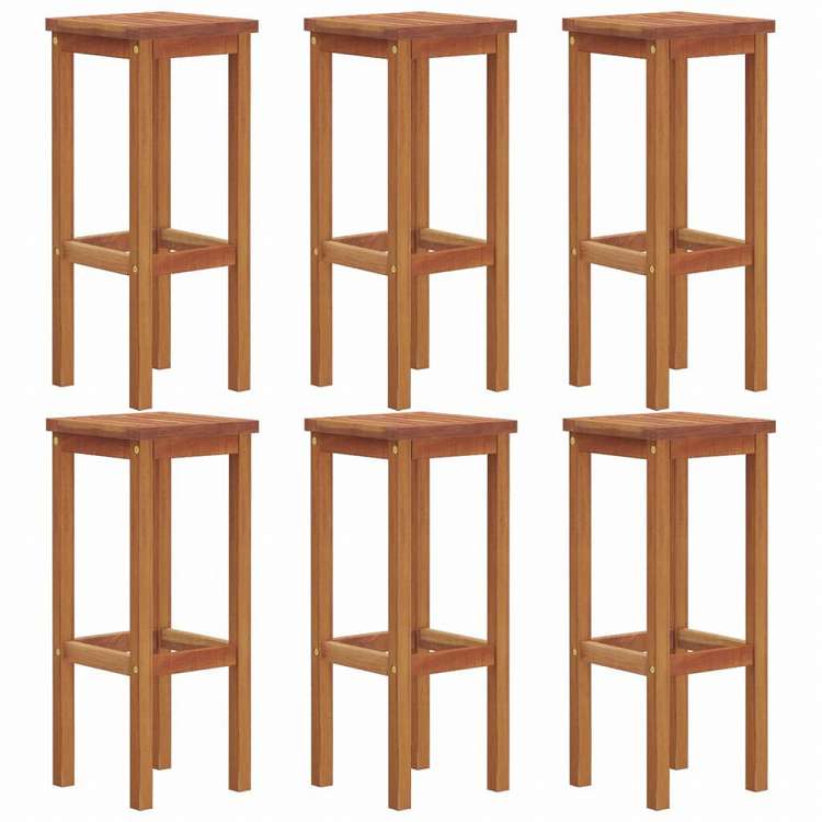 vidaXL バースツール 6点セット アカシア無垢材家具 アウトドア家具 屋外椅子 アウトドアベンチチェア(代引不可) 28,916円