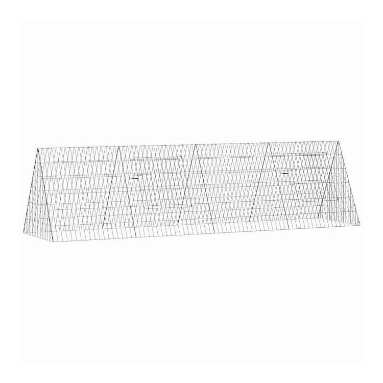 vidaXL 鶏小屋 シルバー 215 x 55 x 55 cm 亜鉛めっき鋼 動物&ペット用品 ペット用品 小動物用品 小動物 飼育・ケージ(代引不可)【送料無料】