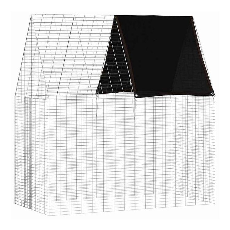 vidaXL ウサギケージ シルバー 200 x 100 x 210 cm 亜鉛めっき鋼 動物&ペット用品 ペット用品 小動物用品 小動物 飼育・ケージ(代引不可)【送料無料】 15,288円