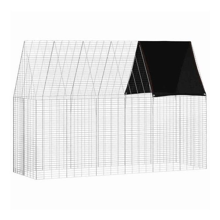 vidaXL ウサギケージ シルバー 300 x 100 x 210 cm 亜鉛めっき鋼 動物&ペット用品 ペット用品 小動物用品 小動物 飼育・ケージ(代引不可)【送料無料】