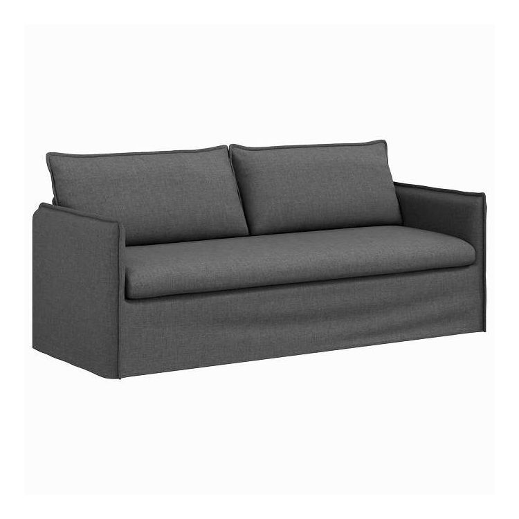 vidaXL ソファ ダークグレー 196 x 82 x 85 cm 布 家具 ソファ(代引不可)【送料無料】