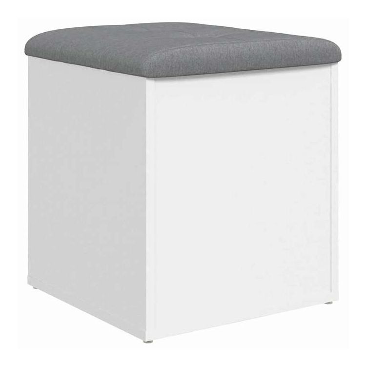 vidaXL 収納ベンチ ホワイト 42x42x45 cm エンジニアードウッド 家具 ベンチ 倉庫・通路用ベンチ(代引不可)｜リコメン堂ホームライフ館