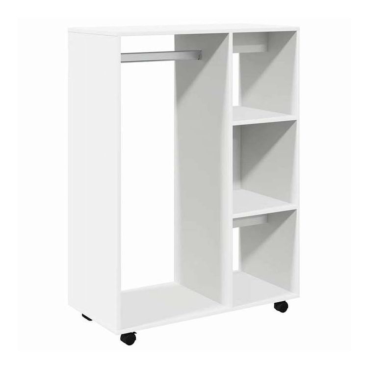 vidaXL ワードローブ ホワイト 80x40x110 cm エンジニアードウッド 家具 キャビネット&収納 戸棚・ワードローブ(代引不可)｜リコメン堂ホームライフ館