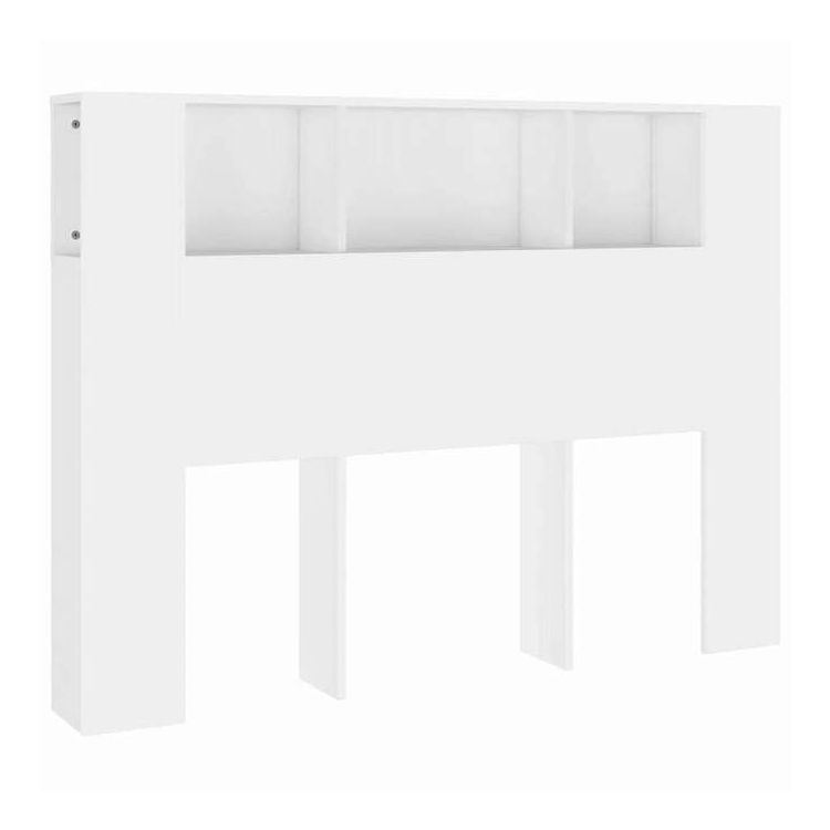 vidaXL ヘッドボードキャビネット ホワイト 140x18.5x104.5 cm 家具 ベッド&アクセサリ ヘッドボード・フットボード(代引不可)【送料無料】