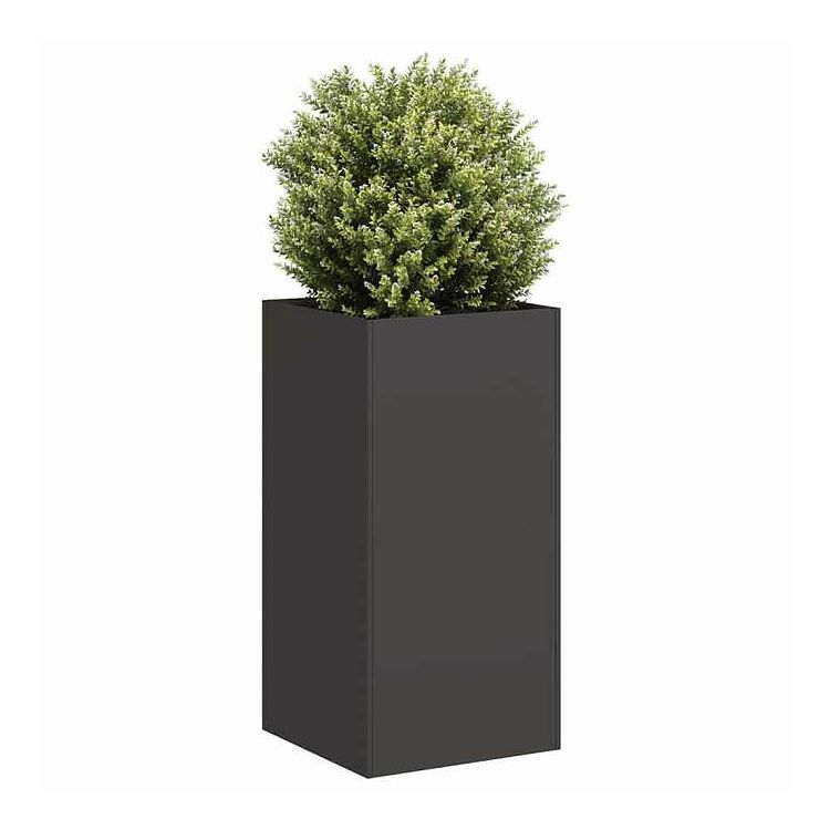 vidaXL プランター ブラック 40x40x80 cm 冷間圧延鋼 ホーム&ガーデン 芝&ガーデン ガーデニング 鉢植え・プランター(代引不可)｜リコメン堂ホームライフ館