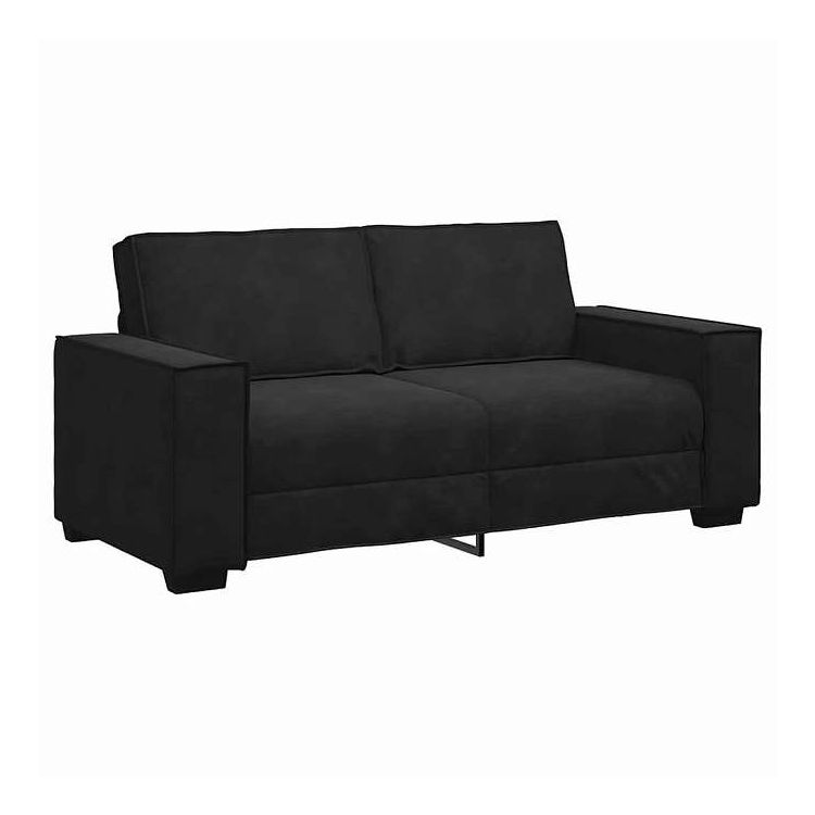 vidaXL 2人掛けソファ ブラック 180x78x84 cm ベルベット 家具 ソファ(代引不可)｜リコメン堂ホームライフ館